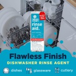 Nature Clean Natural Dishwasher Rinse Aid Liquid with 99.7% Plant-Based Ingredients Unbelievable Power with No Nasty Chemicals. Dishwasher Dryin